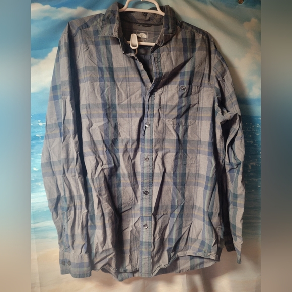 The North Face‎ Mens Plaid Long Sleeve Button Down Shirt Size Large - Picture 1 of 3